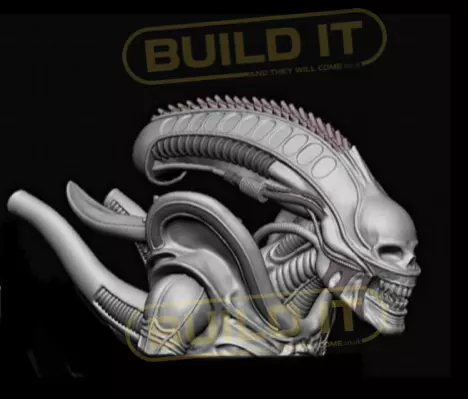 Alien full size bust stl  3D print model_0