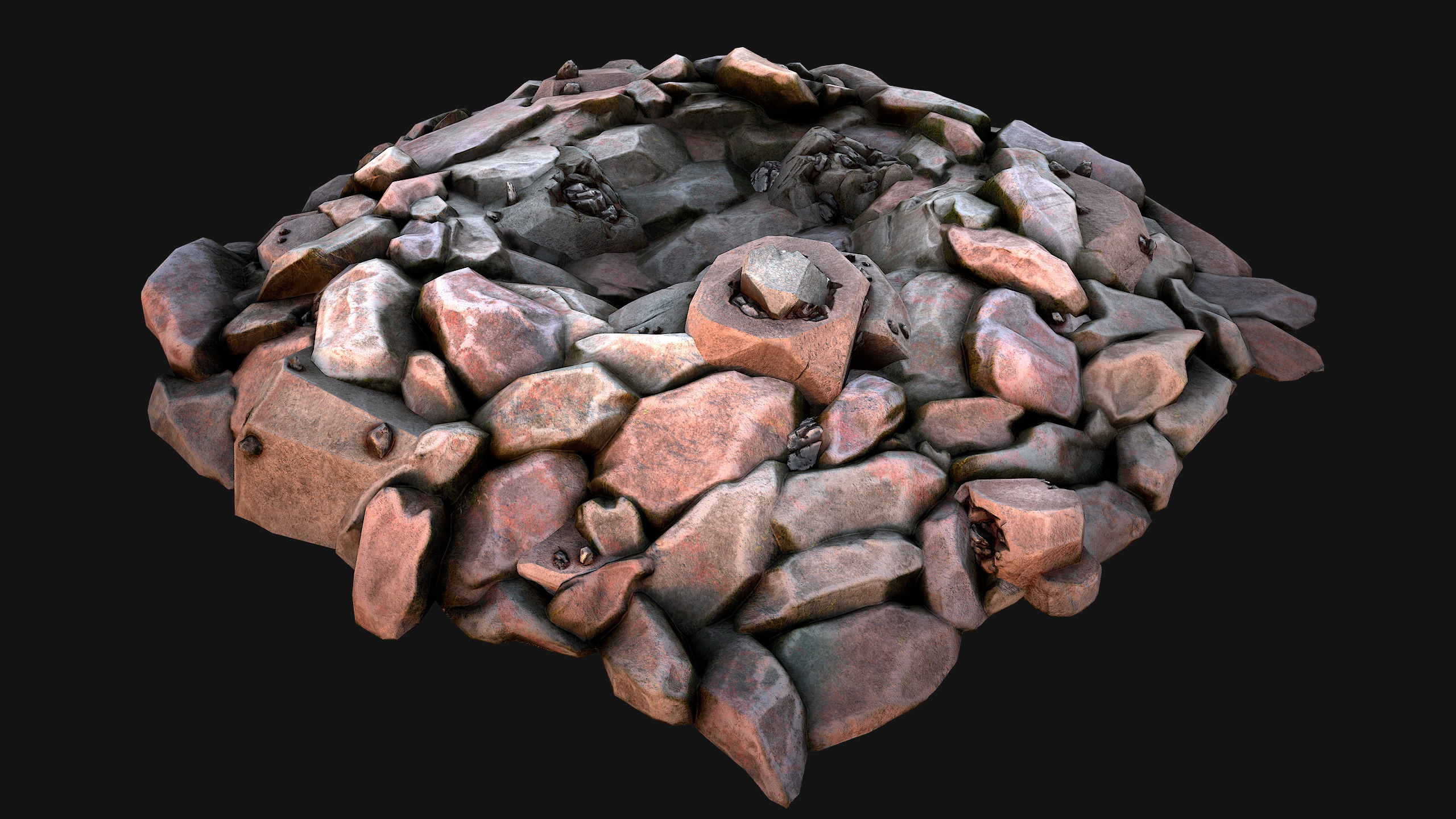 Iron Metal Ore Minerals Low-poly 3D model_15