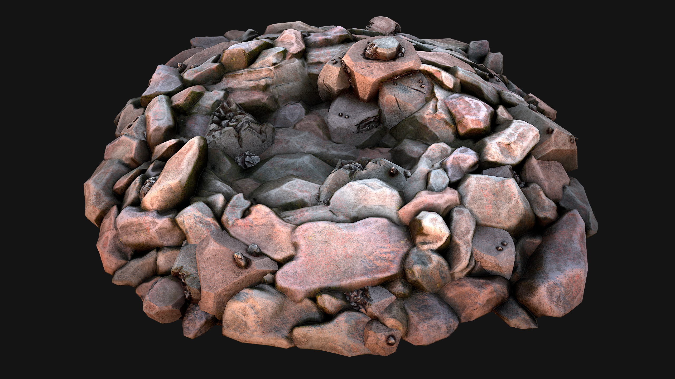 Iron Metal Ore Minerals Low-poly 3D model_10