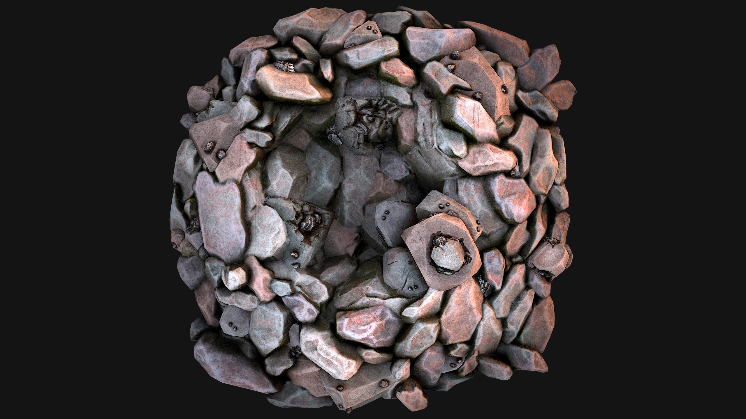 Iron Metal Ore Minerals Low-poly 3D model_21