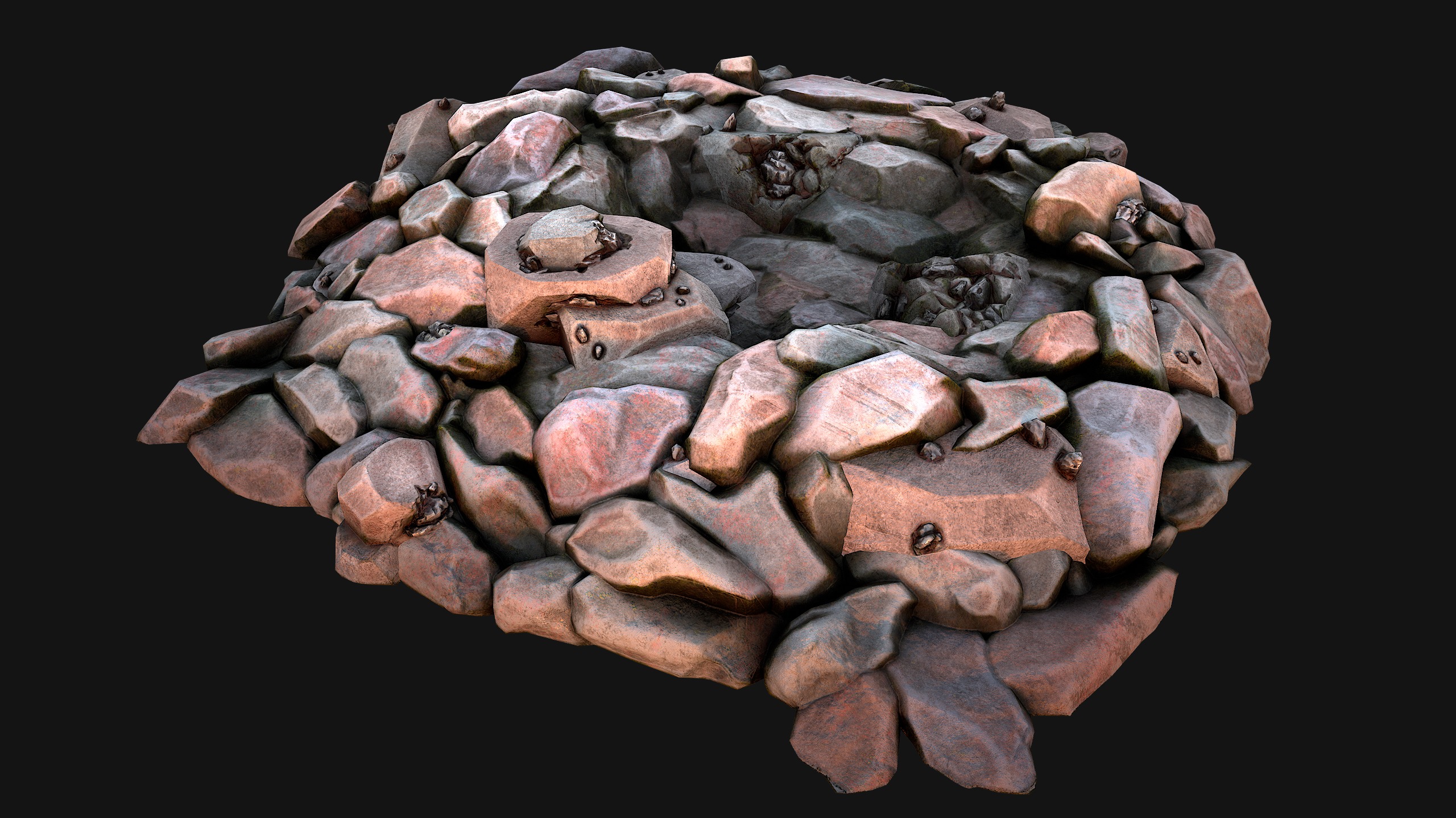 Iron Metal Ore Minerals Low-poly 3D model_18