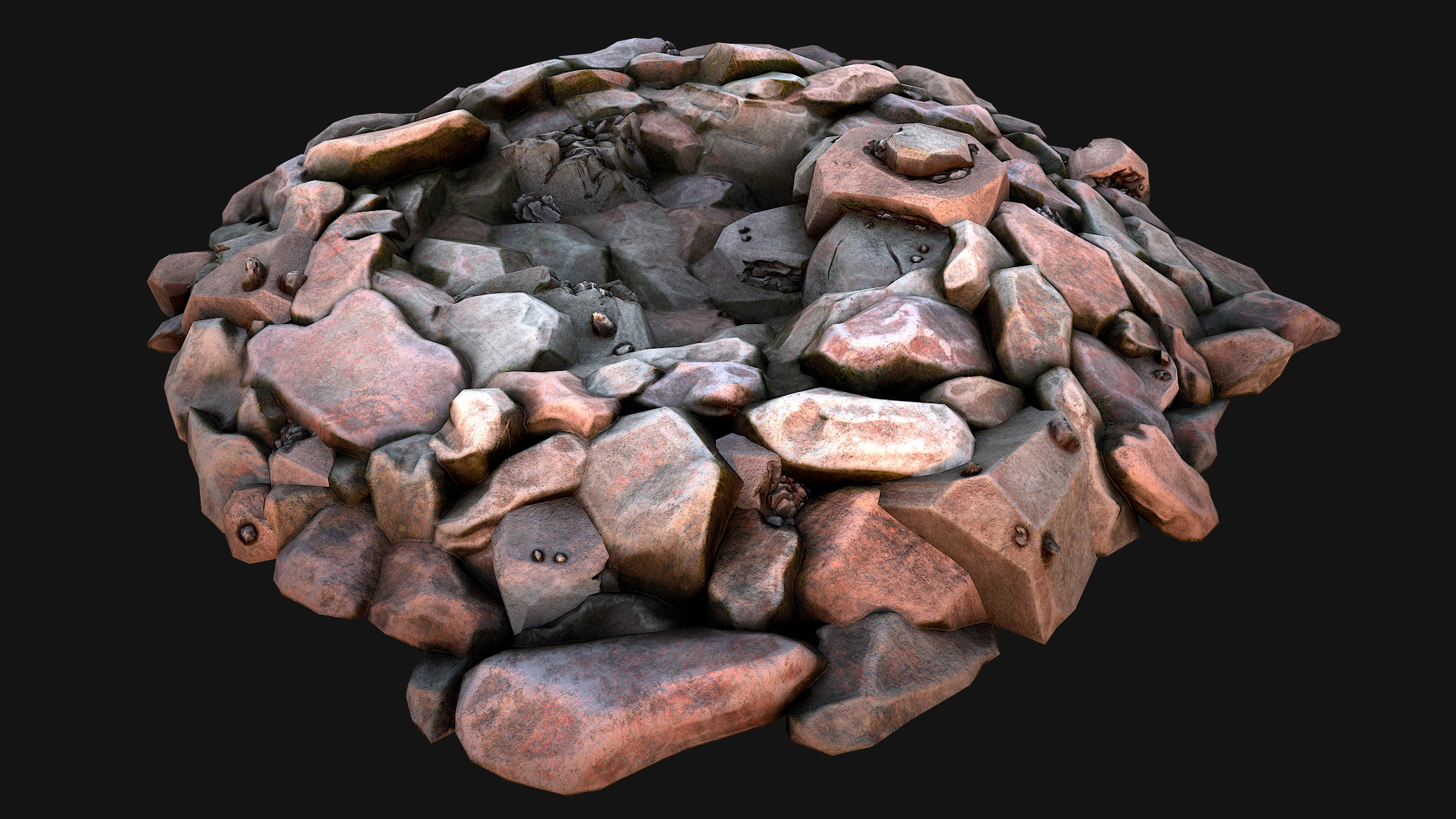 Iron Metal Ore Minerals Low-poly 3D model_12