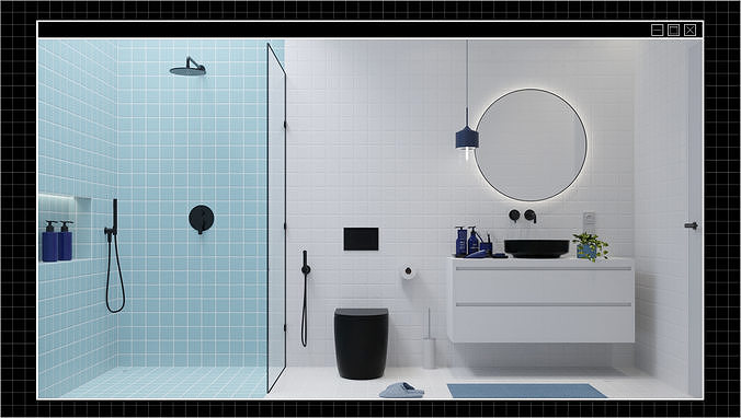 One scene many choice - Bathroom Scene - VOL1 3D model 4