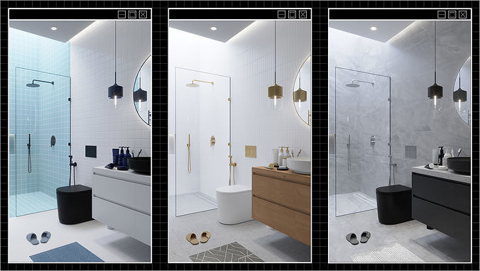 One scene many choice - Bathroom Scene - VOL1 3D model 5