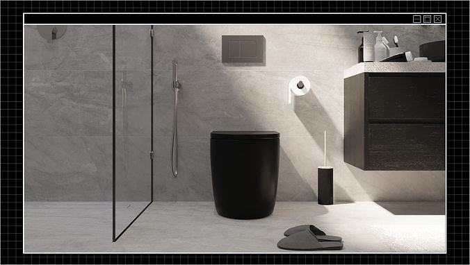 One scene many choice - Bathroom Scene - VOL1 3D model 7