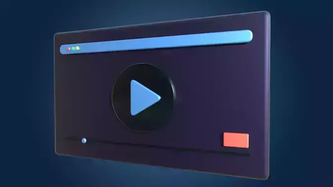 3D app web Icon Low-poly 3D model-05