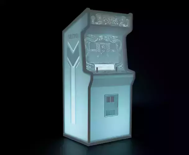 Double Dragon Arcade Cabinet with Lithophane 3D print model