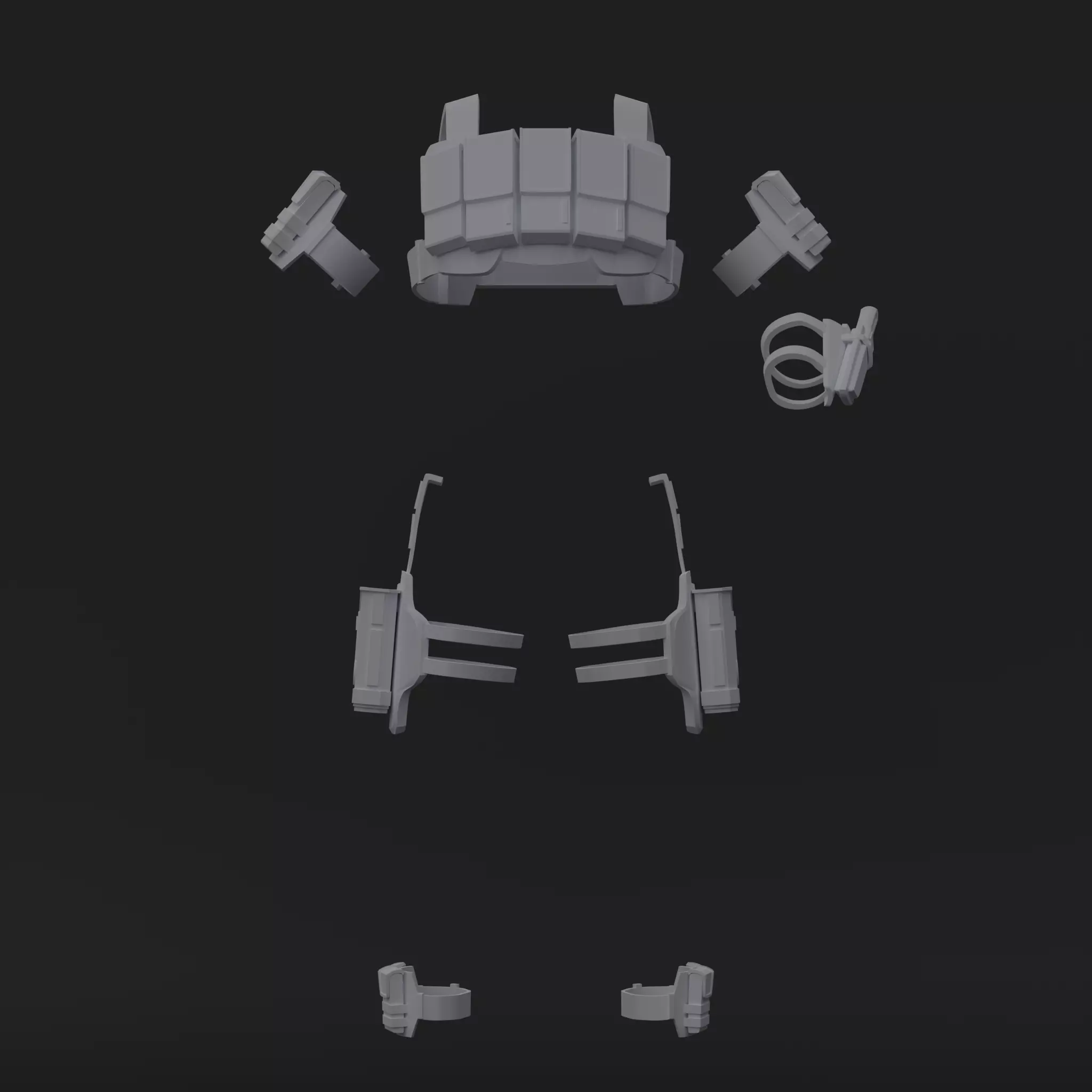 Bad Batch Howzer Squad Pack Kit - One12 - STL files 3D print model_0