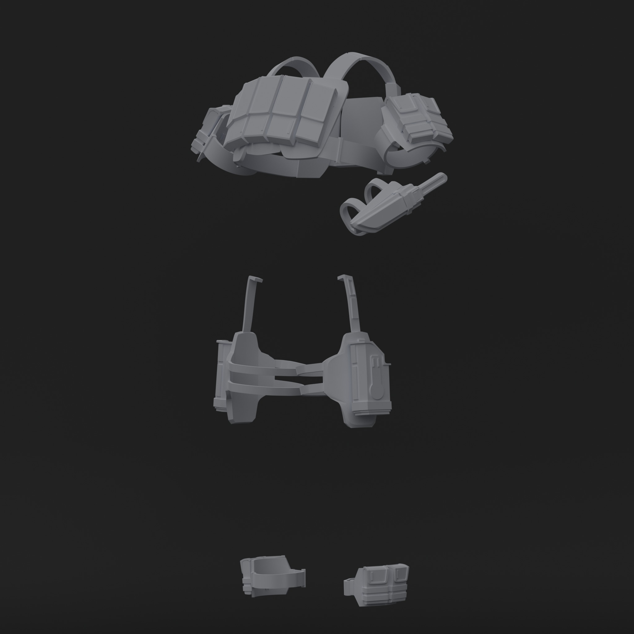 Bad Batch Howzer Squad Pack Kit - One12 - STL files 3D print model_1