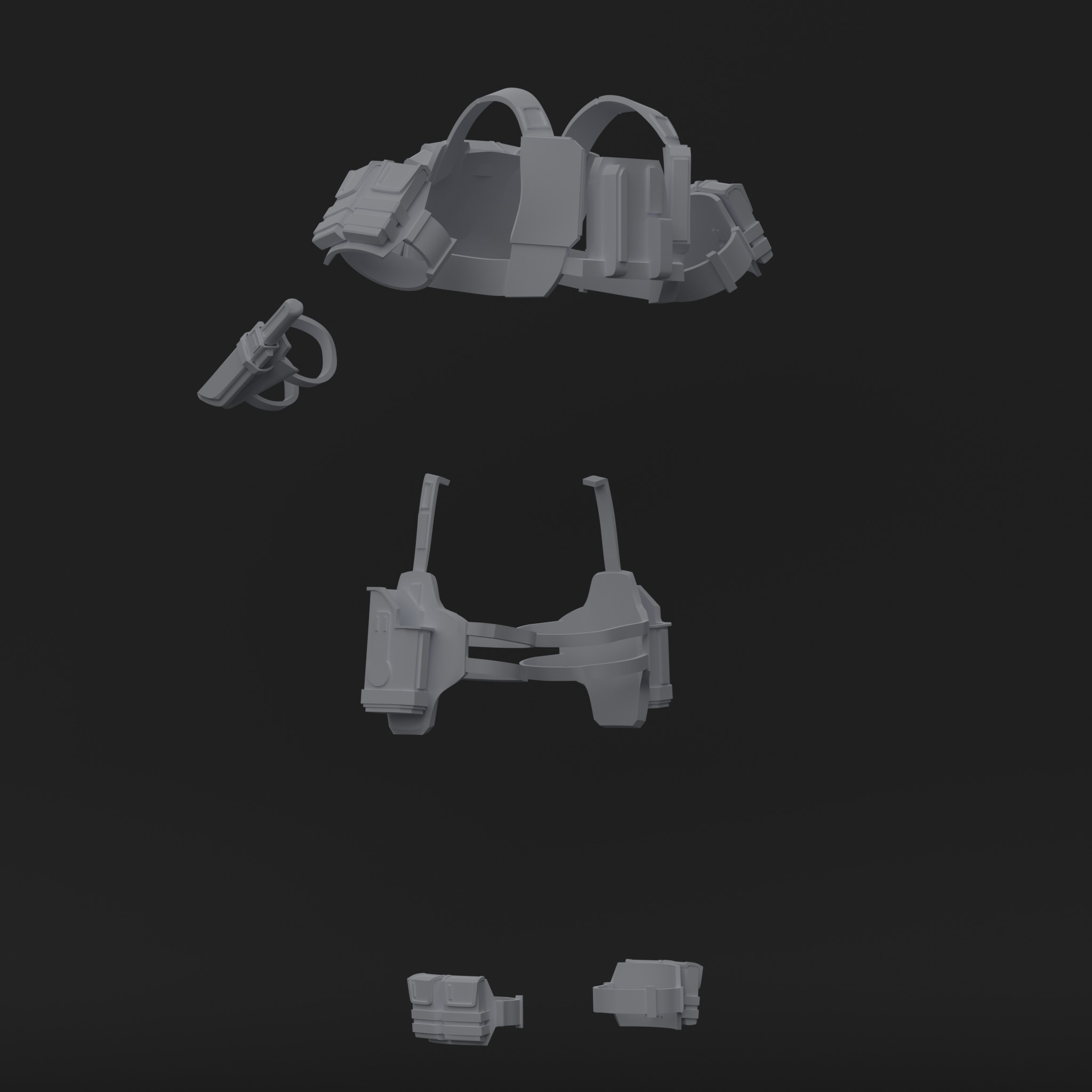 Bad Batch Howzer Squad Pack Kit - One12 - STL files 3D print model_3