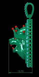 Lion Pendant 3D model Texture 3D print model_2