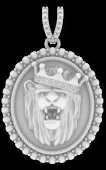 Lion Pendant 3D model Texture 3D print model_3
