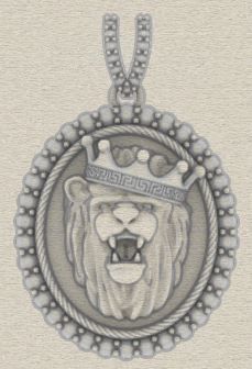 Lion Pendant 3D model Texture 3D print model_9