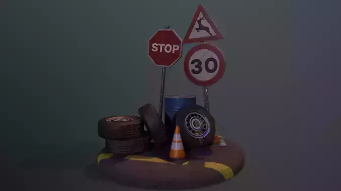 Street Signs Traffic Signals