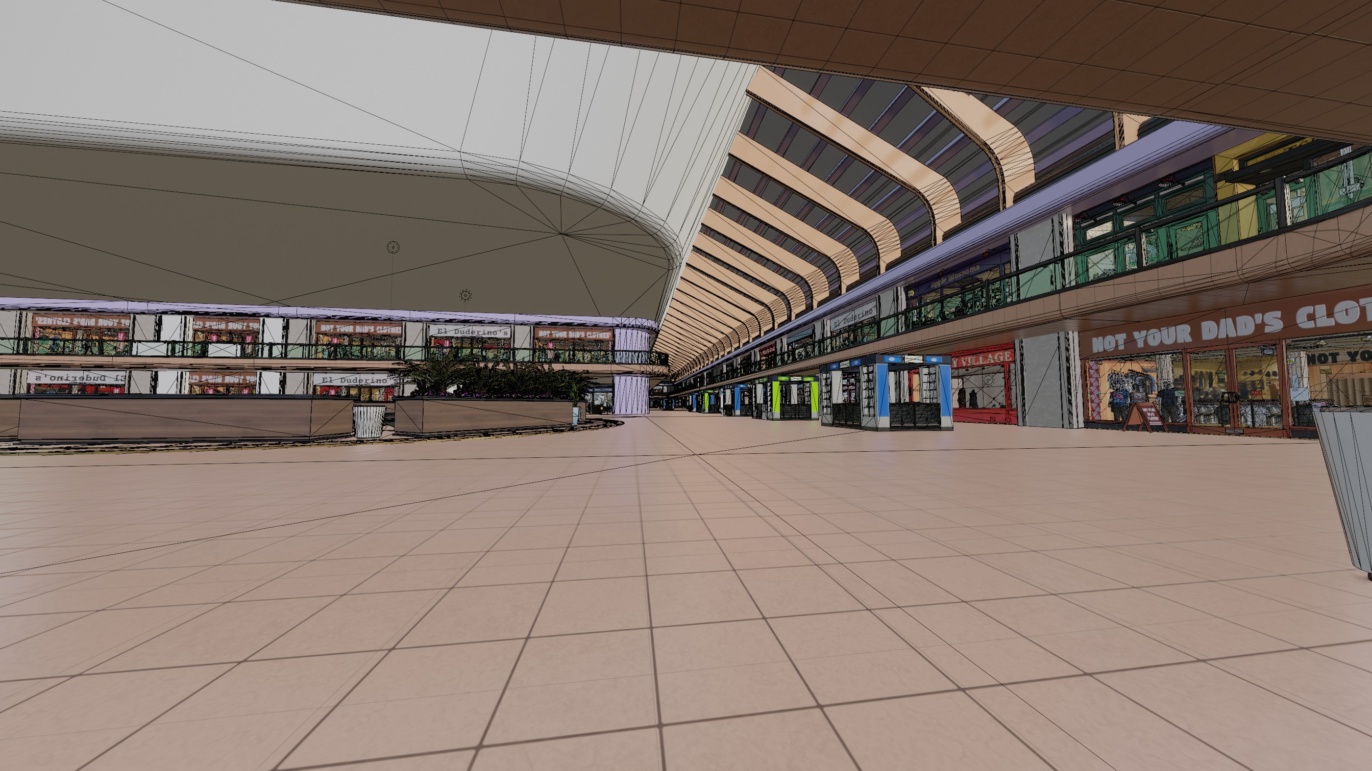 Mall From Inside 3D model_6