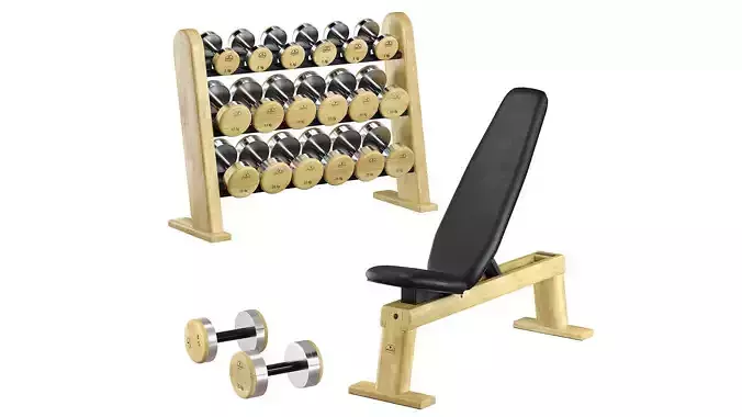 NOHrD DumbBells WeightBench Weight Rack 