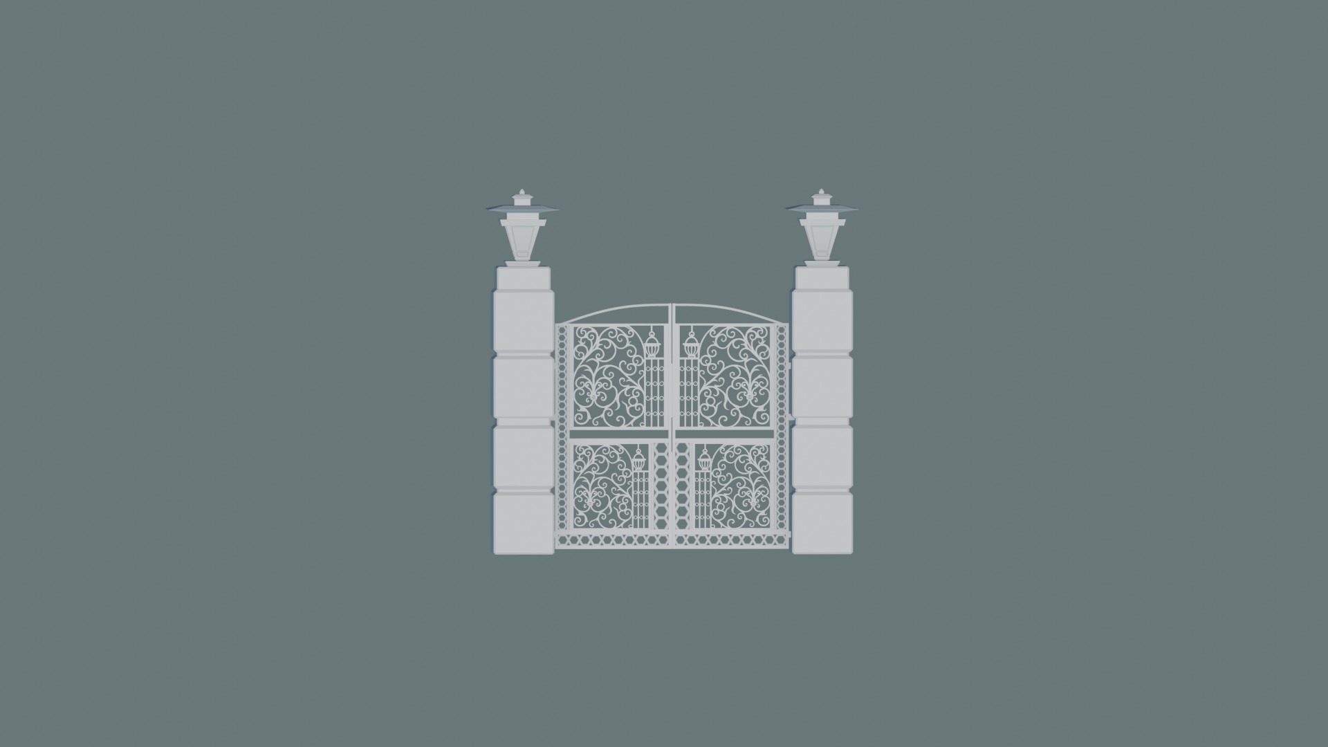 Gateway Exterior Gate 3D print model_3