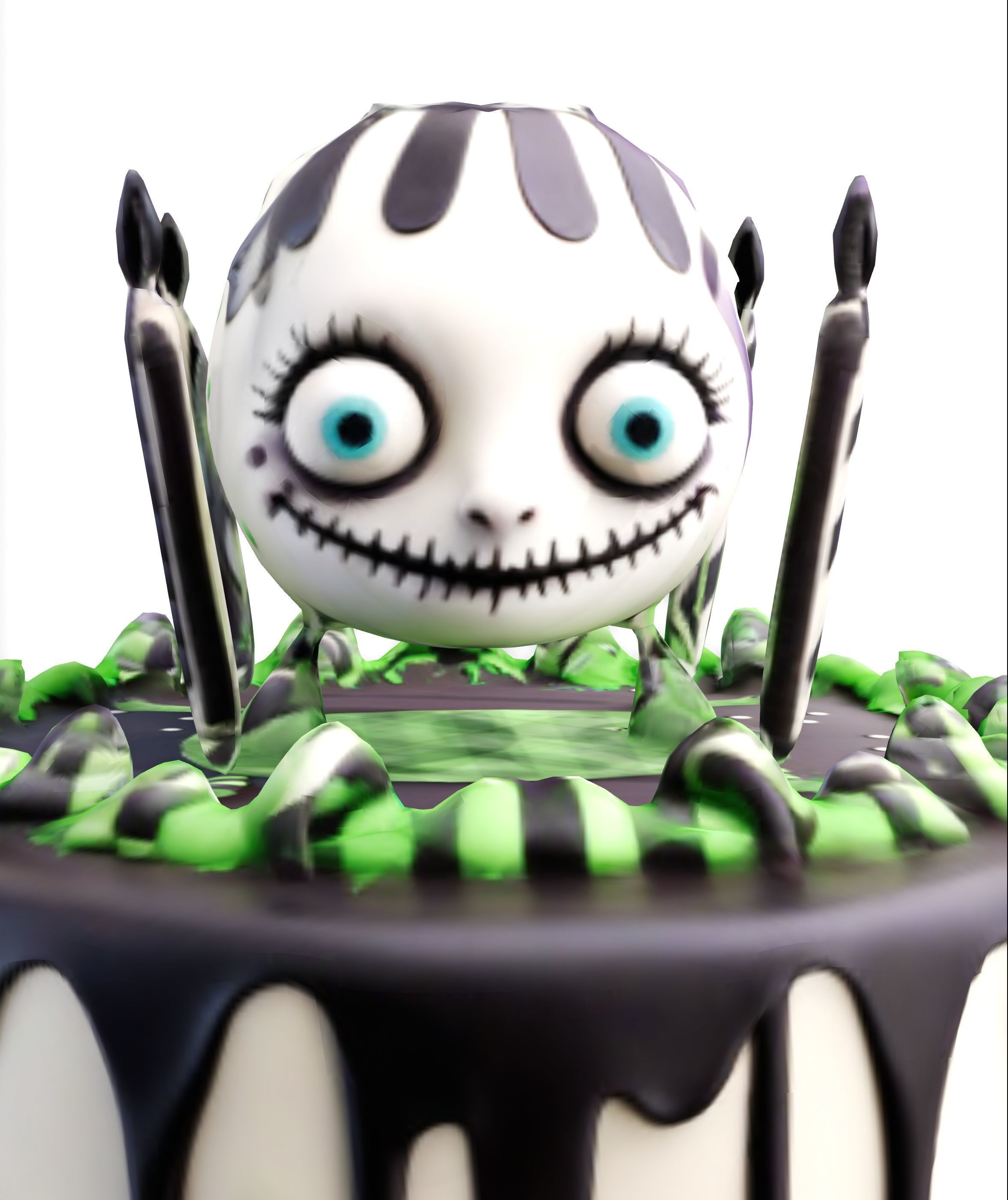 cake Theme Beetlejuice Low-poly 3D model_7