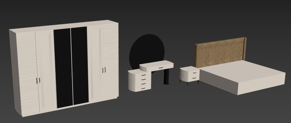 master bedroom set  3D model_6