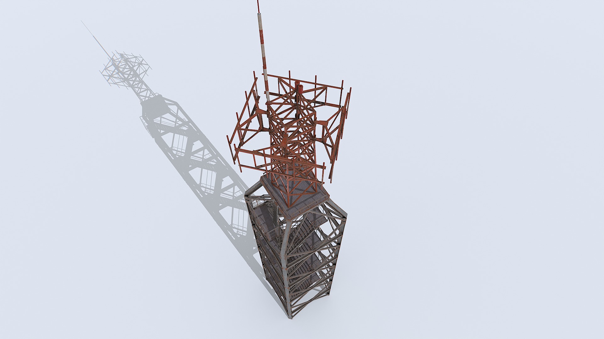 Modular Radar Tower 1 Low-poly 3D model_8