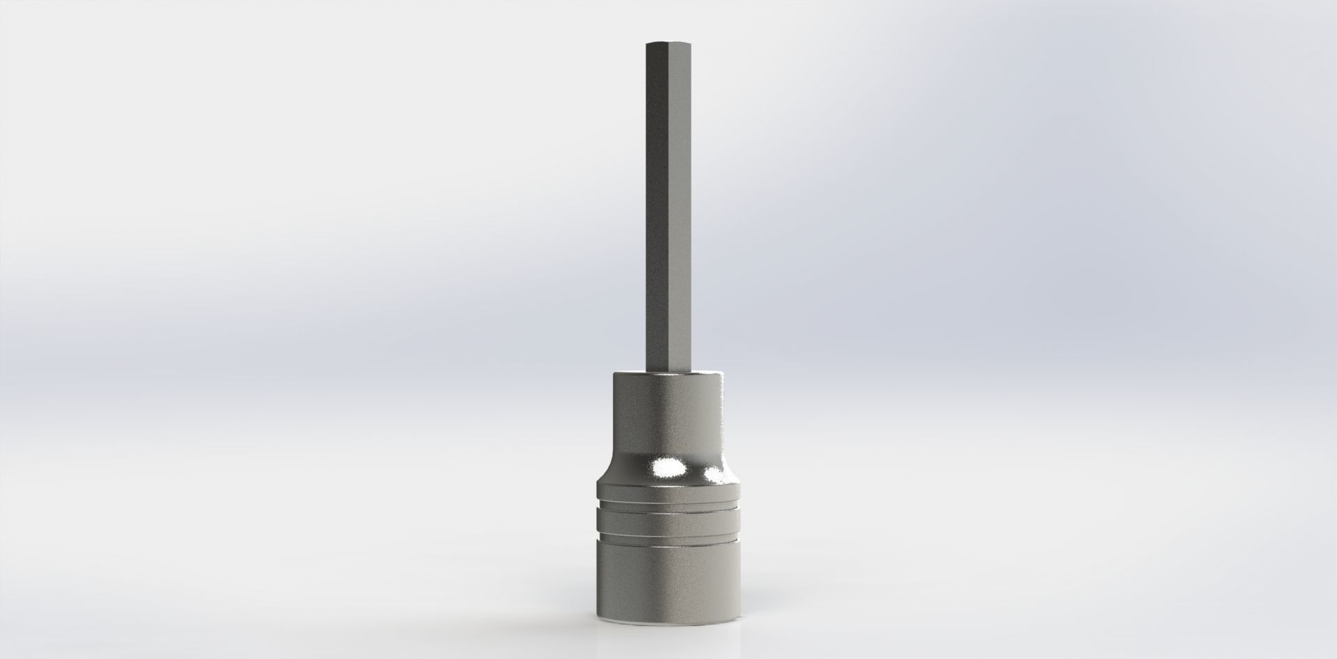 Soquete Longo Allen Long Socket 7-32 Pol 3D model_25