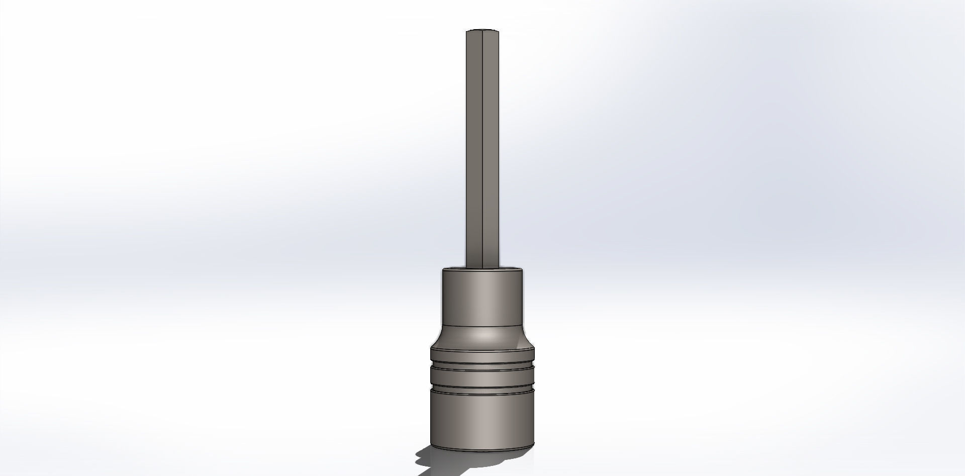 Soquete Longo Allen Long Socket 7-32 Pol 3D model_6