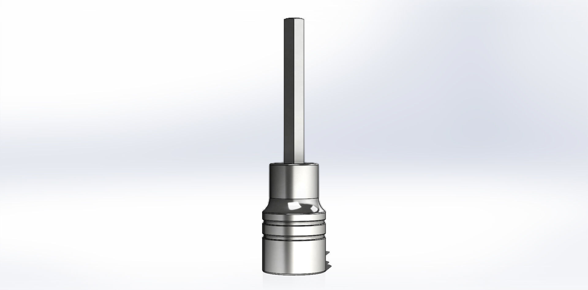 Soquete Longo Allen Long Socket 7-32 Pol 3D model_24