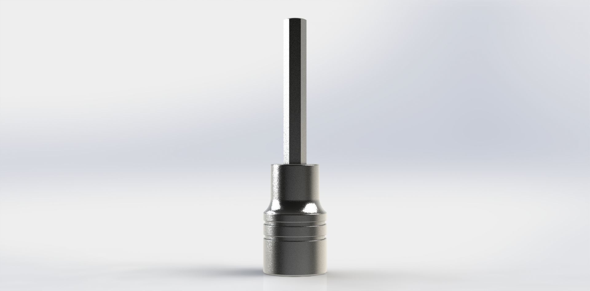 Soquete Longo Allen Long Socket 7-32 Pol 3D model_23