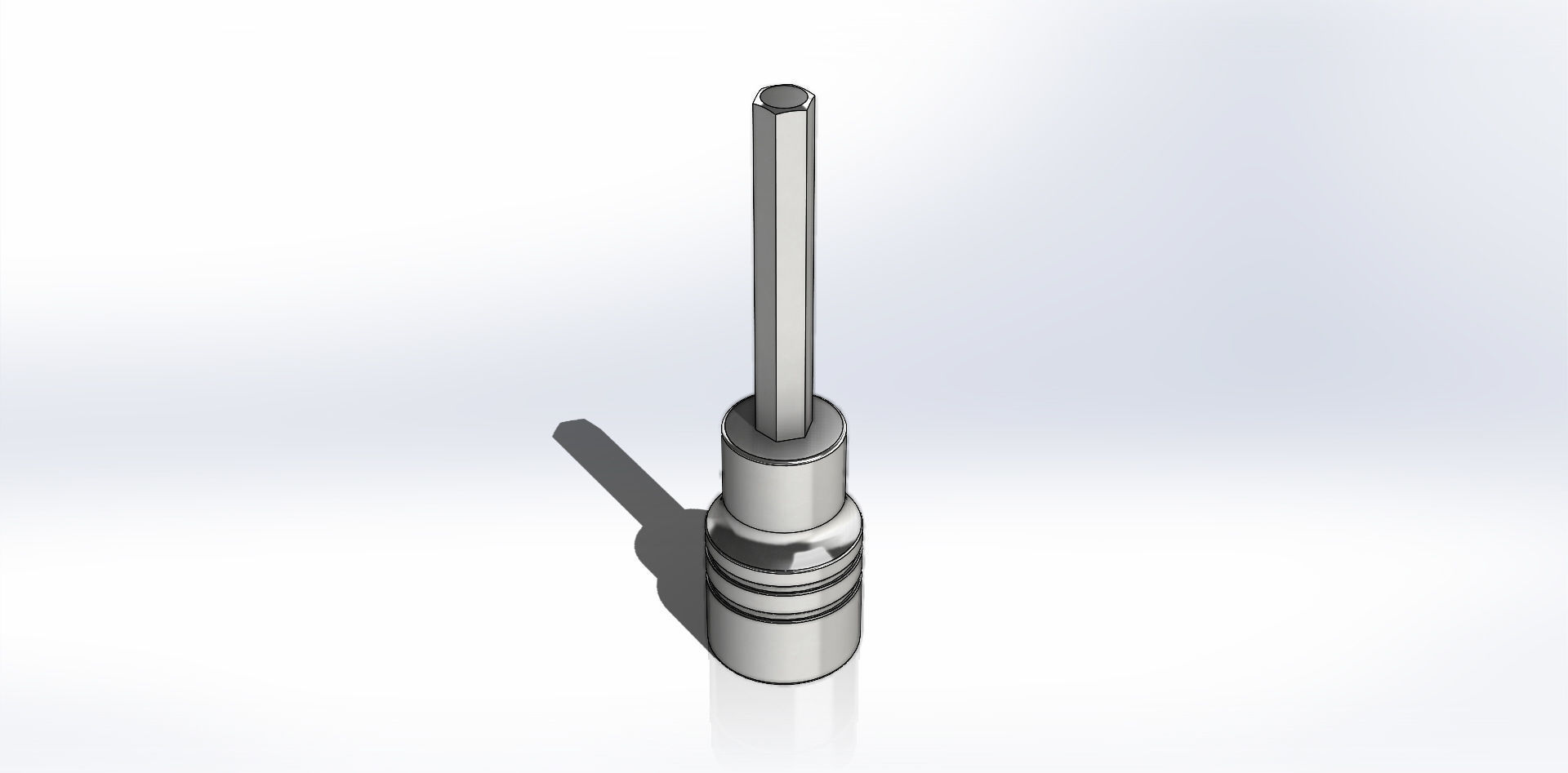 Soquete Longo Allen Long Socket 7-32 Pol 3D model_14