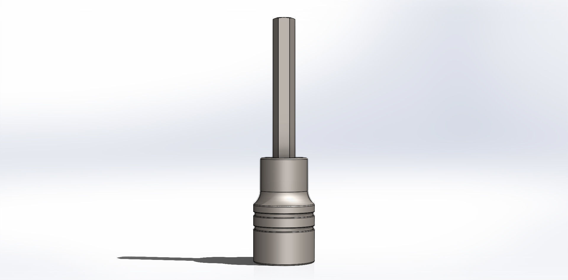 Soquete Longo Allen Long Socket 7-32 Pol 3D model_8