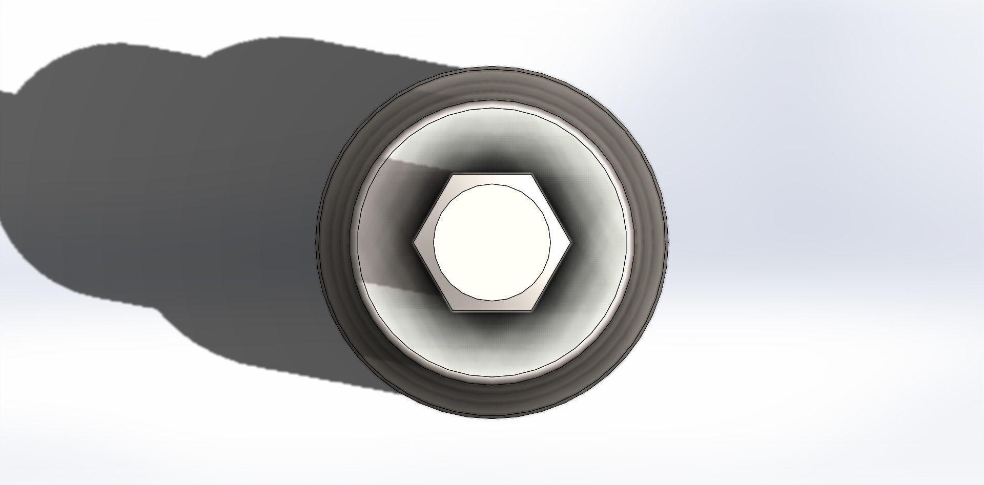 Soquete Longo Allen Long Socket 7-32 Pol 3D model_2