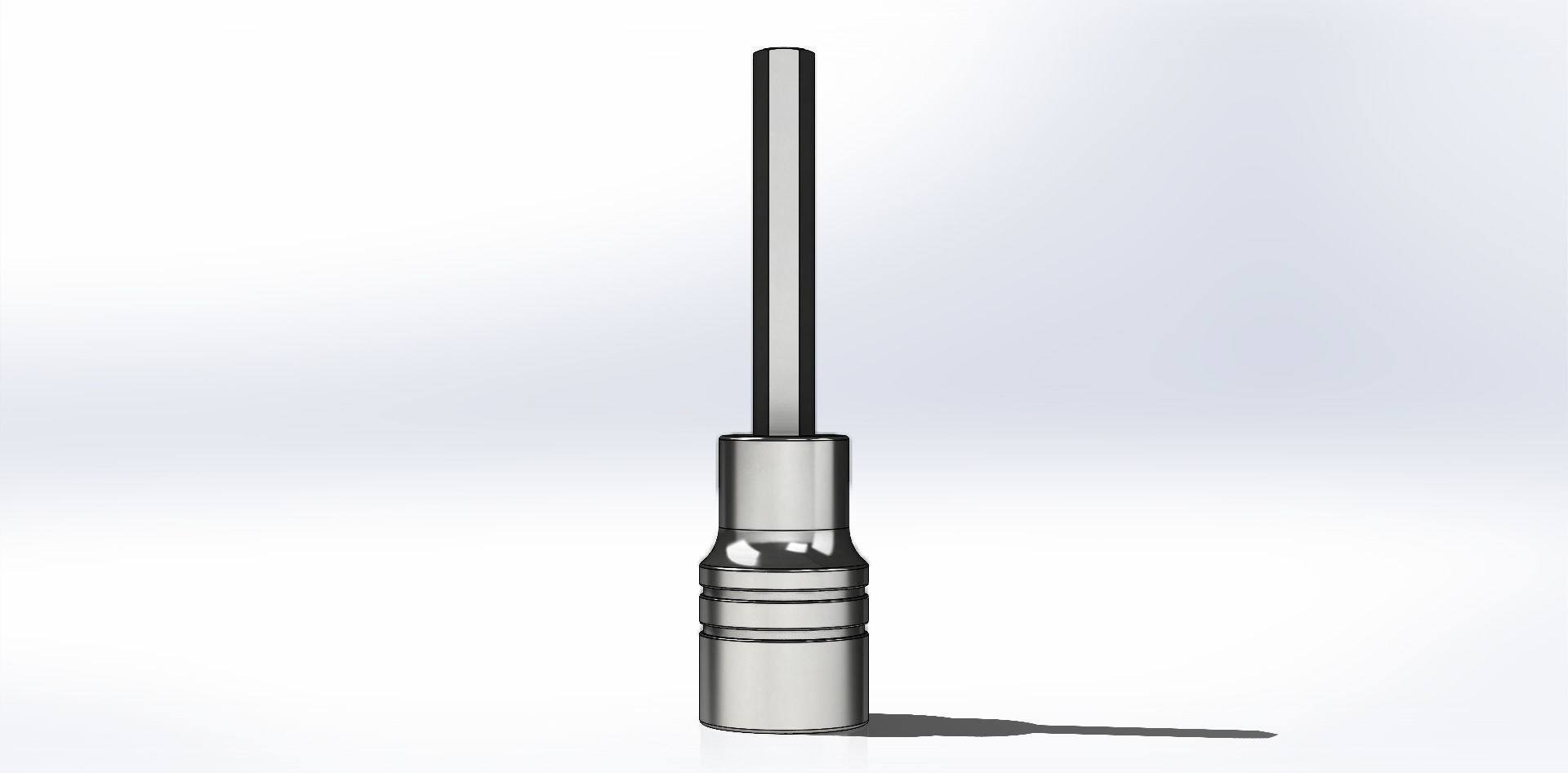 Soquete Longo Allen Long Socket 7-32 Pol 3D model_26