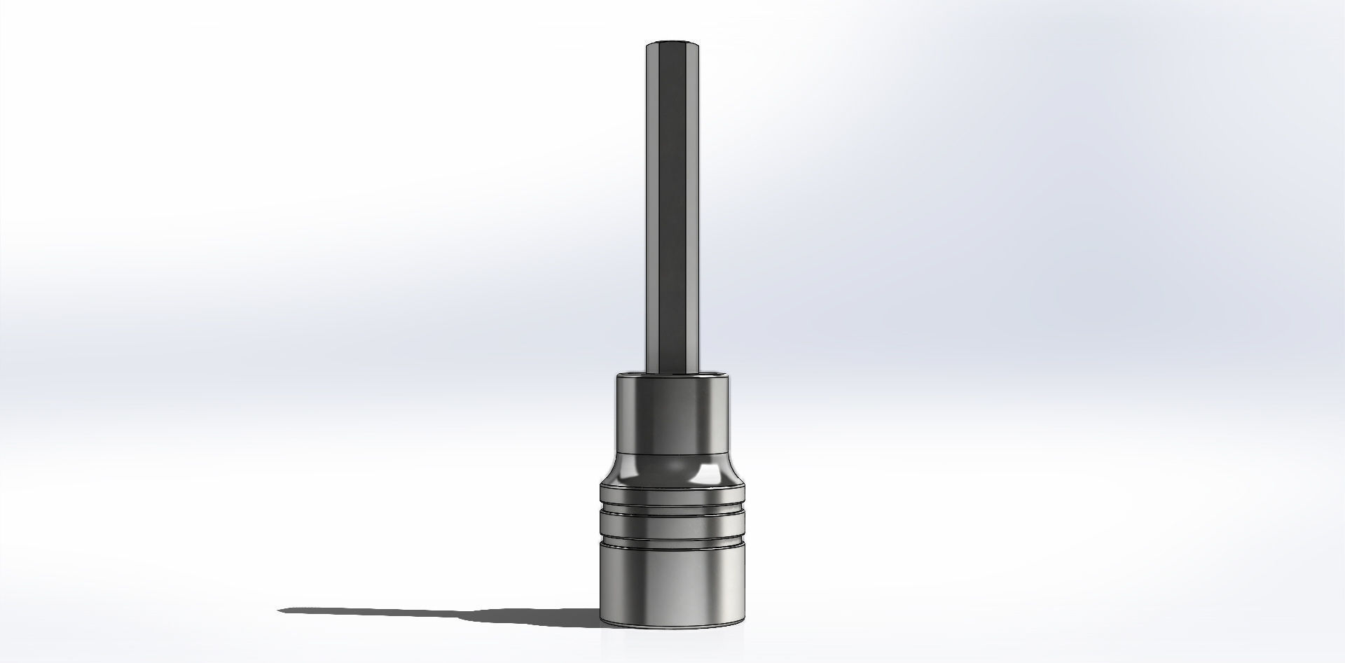 Soquete Longo Allen Long Socket 7-32 Pol 3D model_22