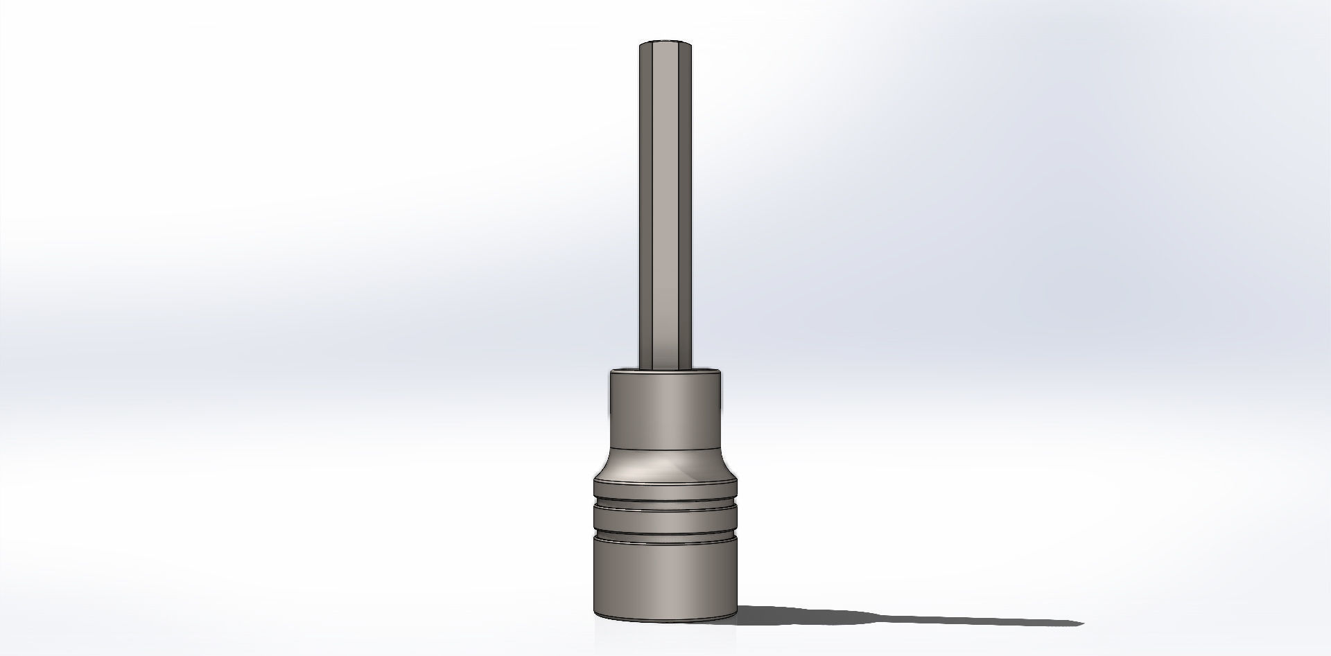 Soquete Longo Allen Long Socket 7-32 Pol 3D model_12