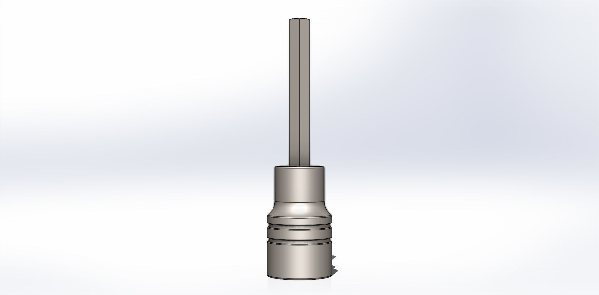 Soquete Longo Allen Long Socket 7-32 Pol 3D model_10