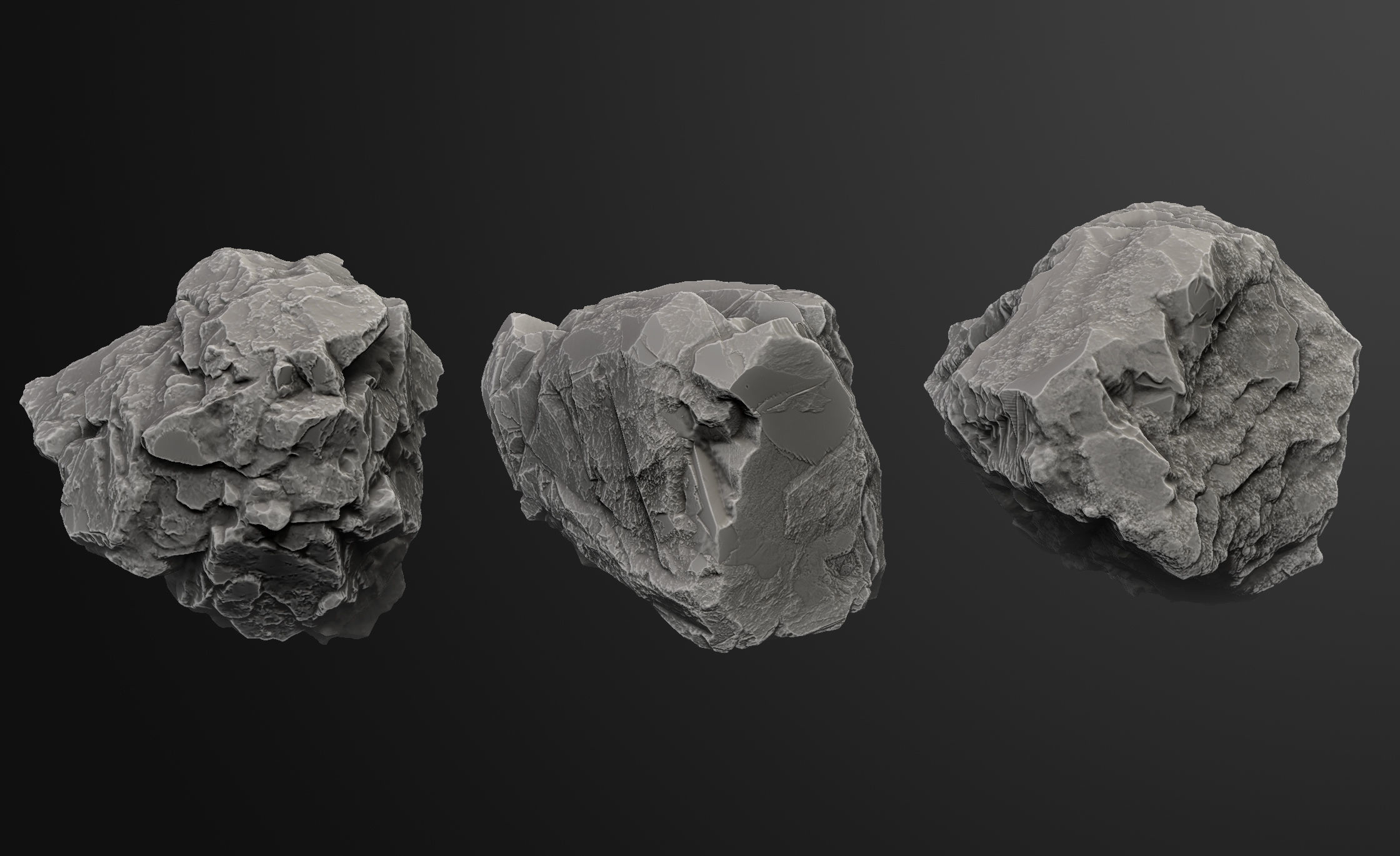 zbrush  Rock  3D model_4