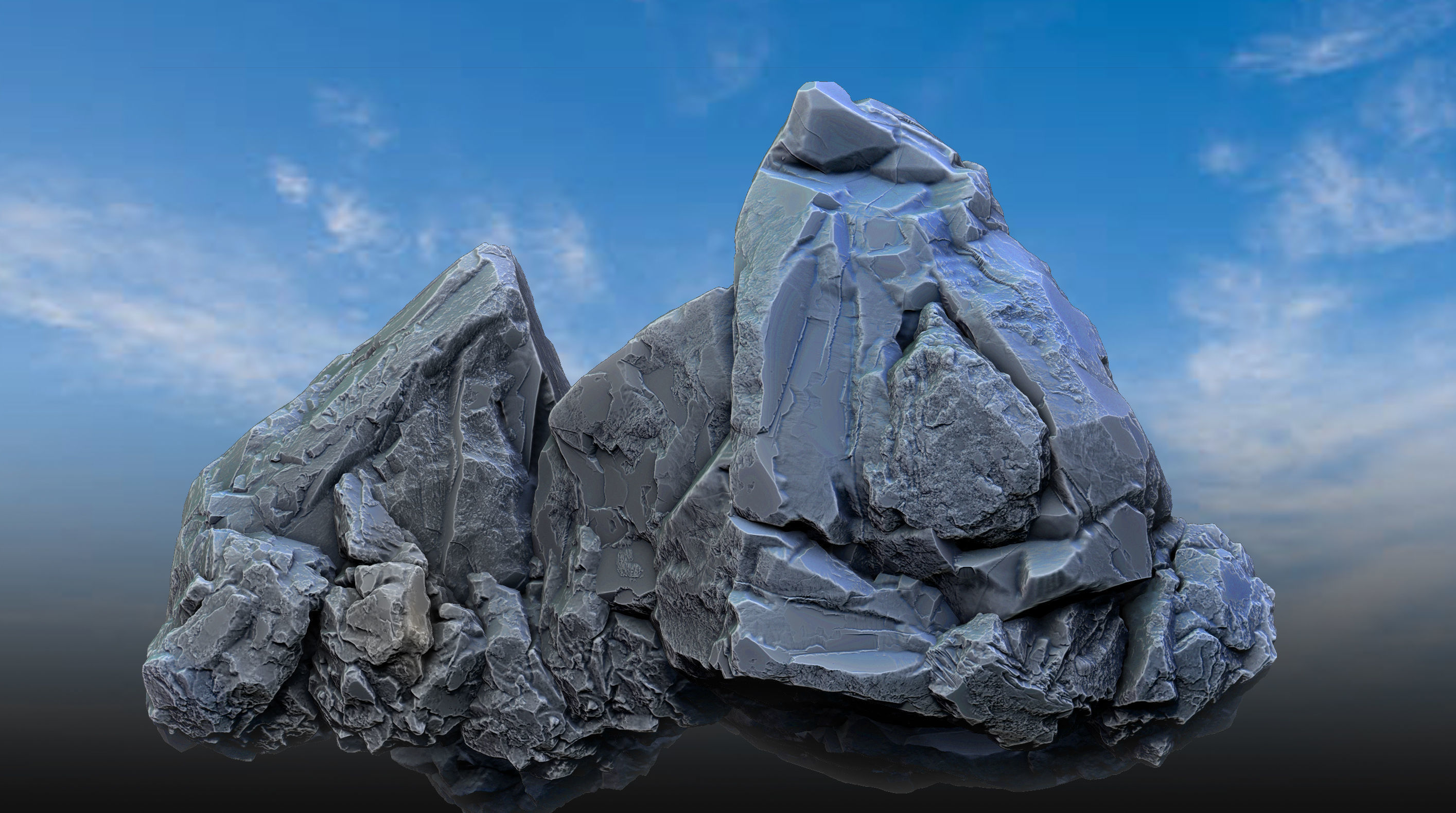zbrush  Rock  3D model_1