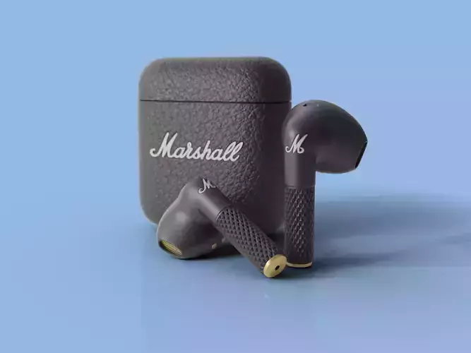 Headphones Marshall MINOR IV  Low-poly 3D model
