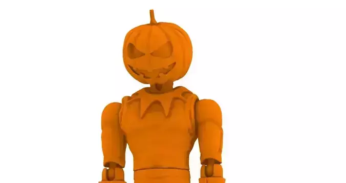 Halloween Pumpkin Head - ARTICULATED ACTION FIGURE 100mm