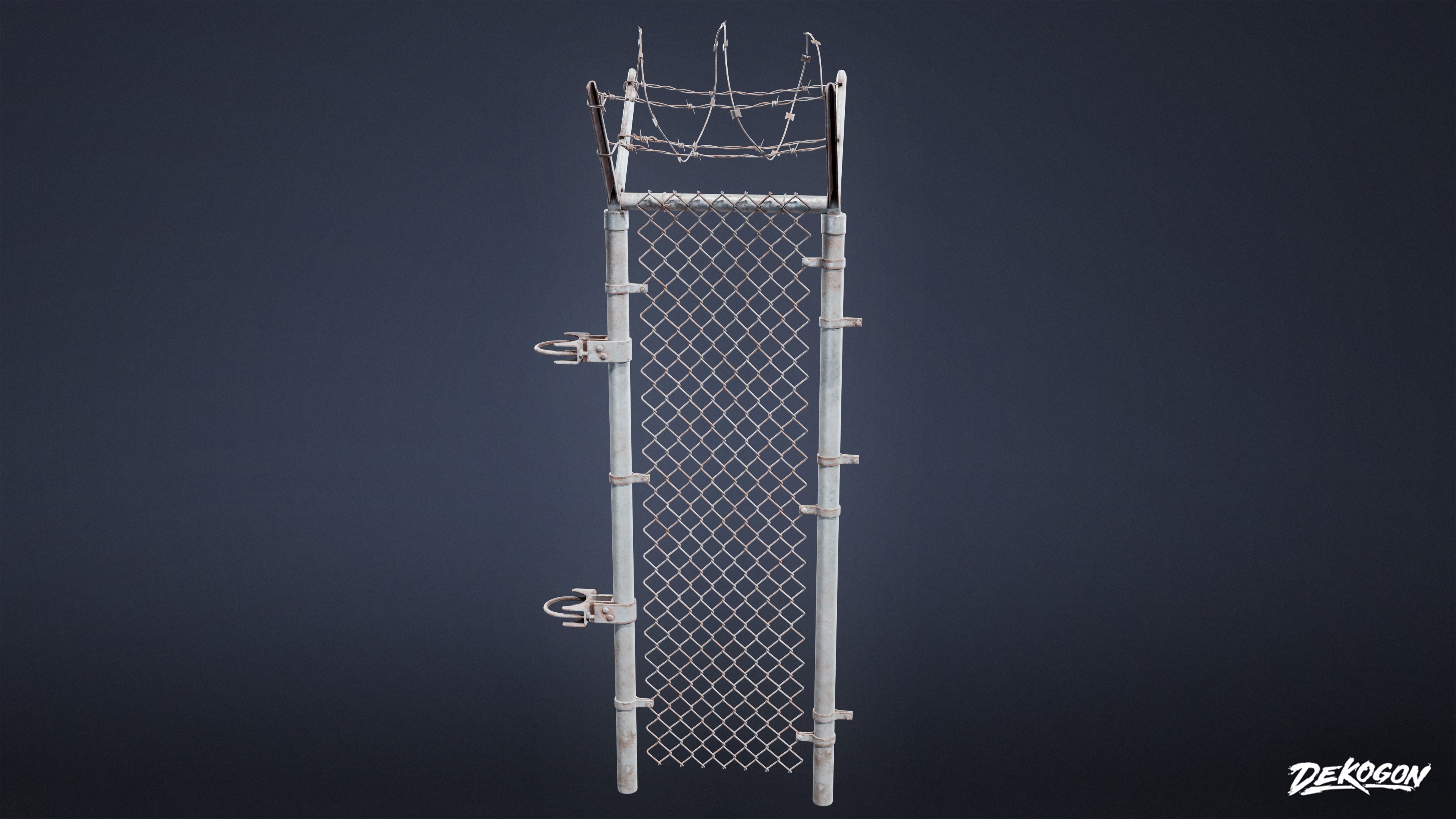 ROADSIDE - Metal Fence 02 - LOW POLY AND NANITE Low-poly 3D model_5