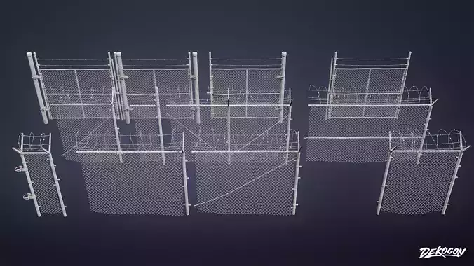 ROADSIDE - Metal Fence 02 - LOW POLY AND NANITE