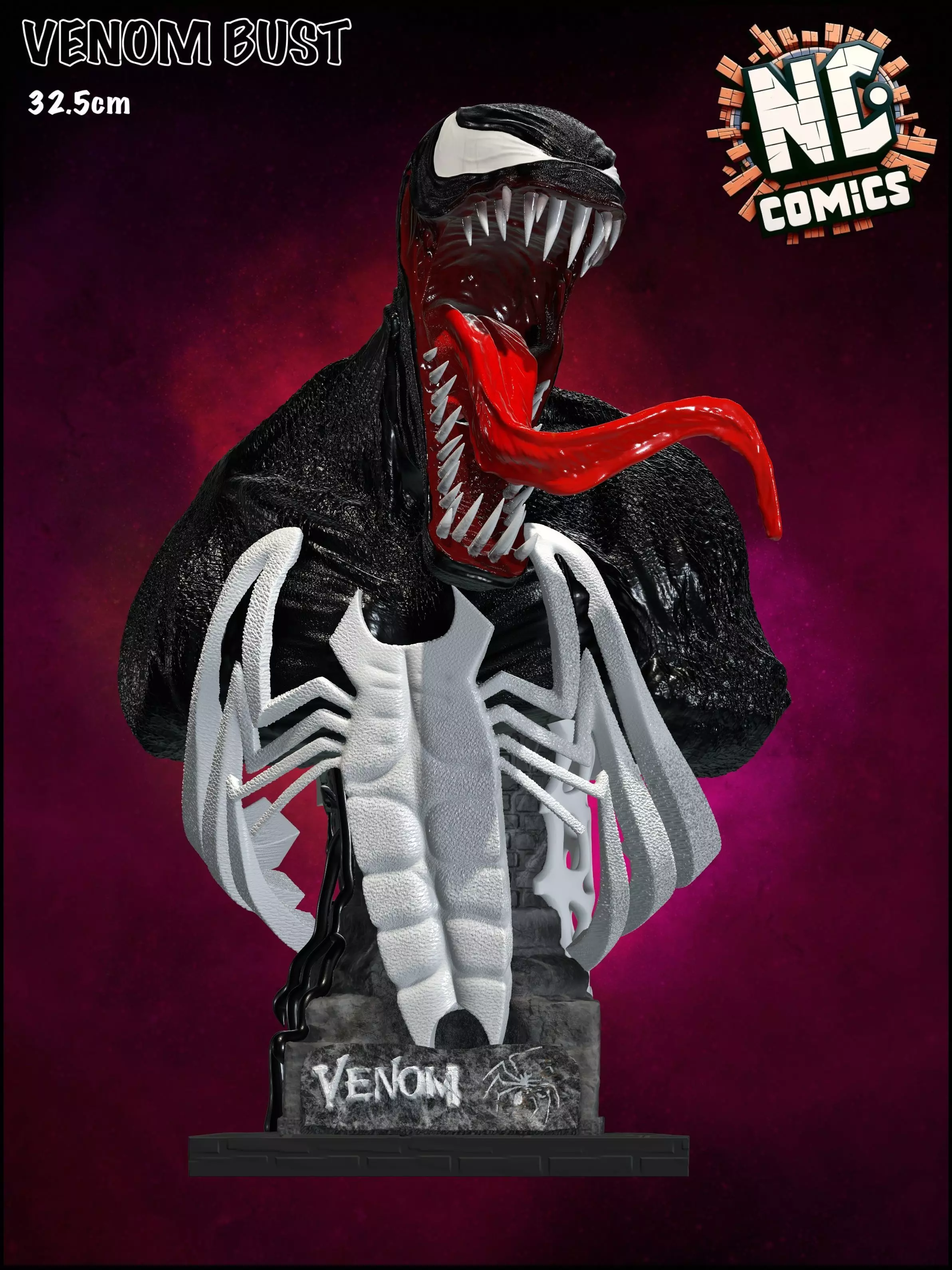 Venom Comic Bust - NcComics 3D print model