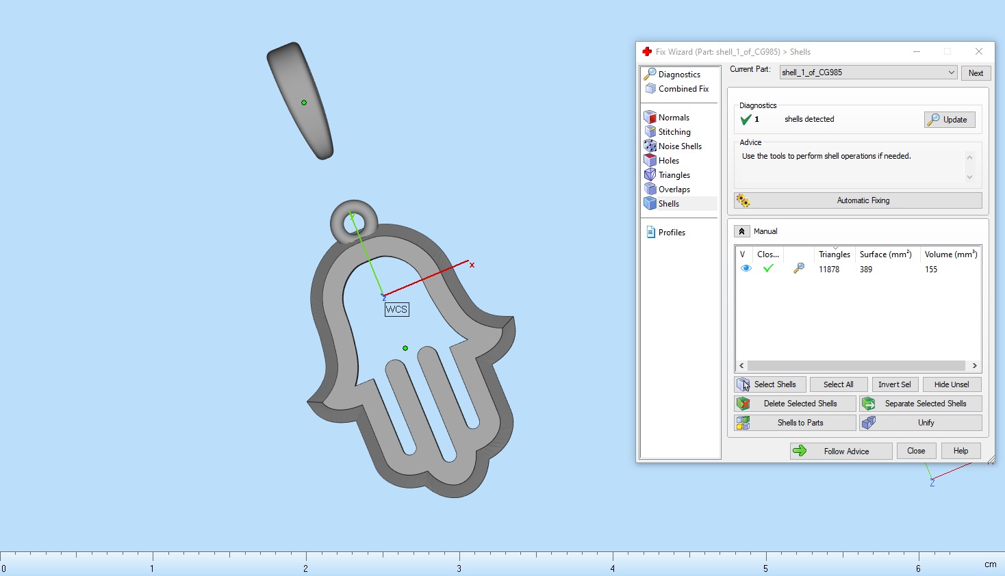 Hamsa pendant model 985 3D print model_4