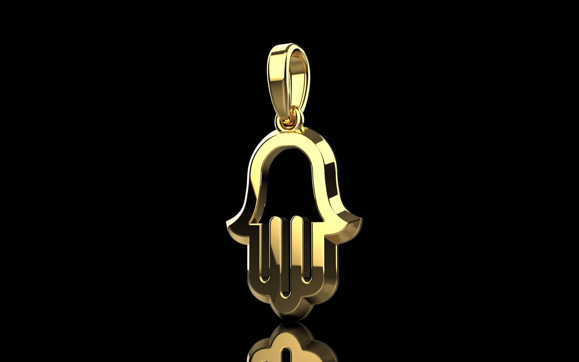 Hamsa pendant model 985 3D print model_12