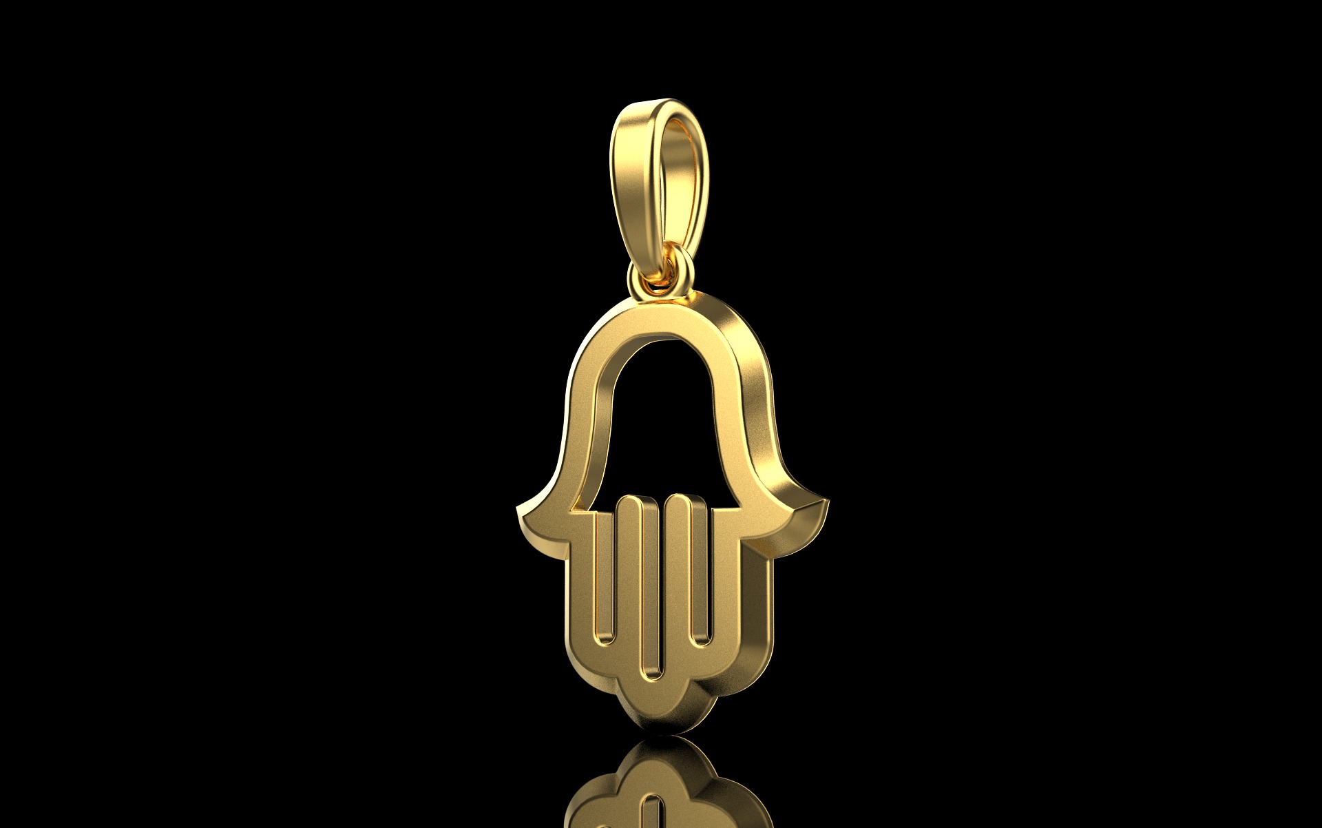 Hamsa pendant model 985 3D print model_17