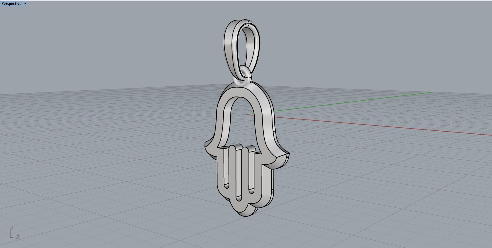 Hamsa pendant model 985 3D print model_9