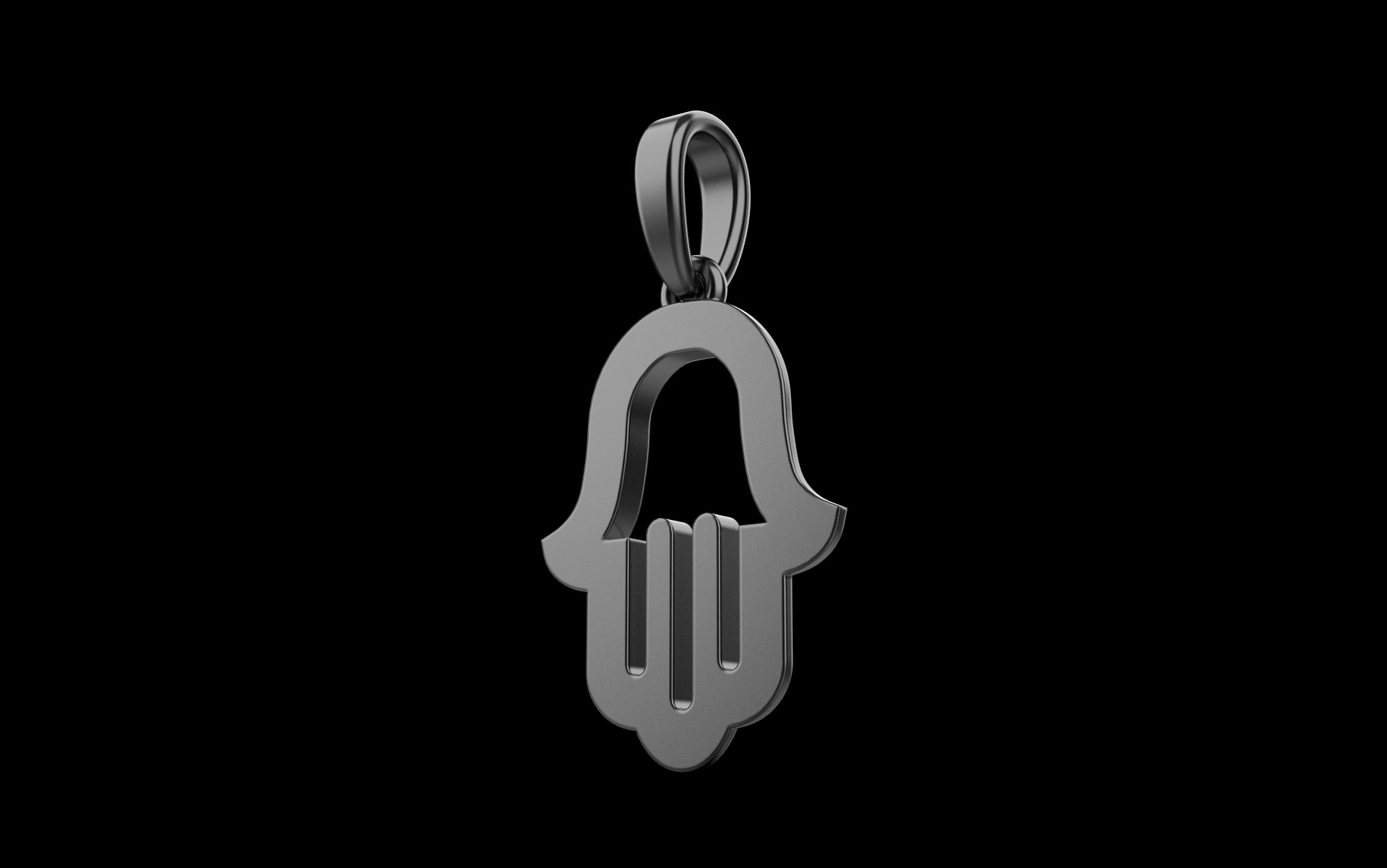 Hamsa pendant model 985 3D print model_35