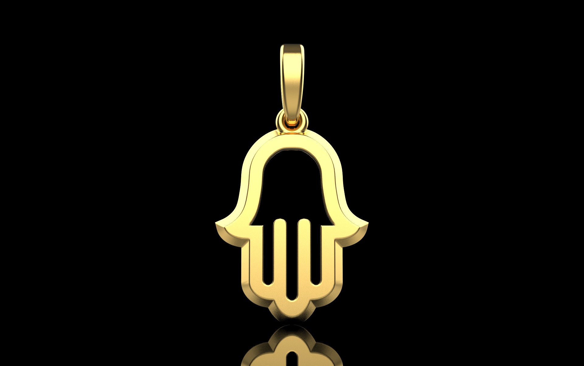 Hamsa pendant model 985 3D print model_25