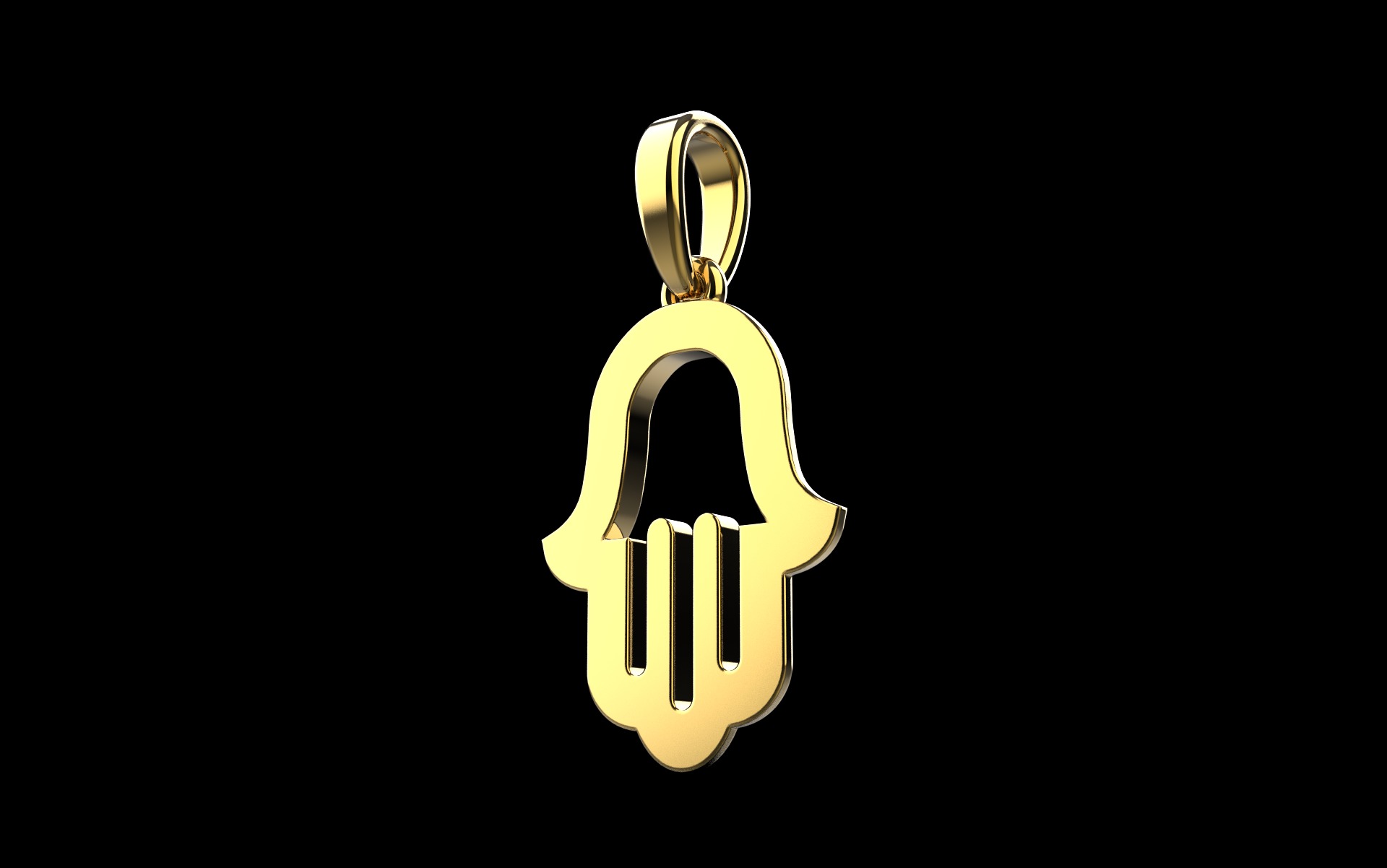 Hamsa pendant model 985 3D print model_37