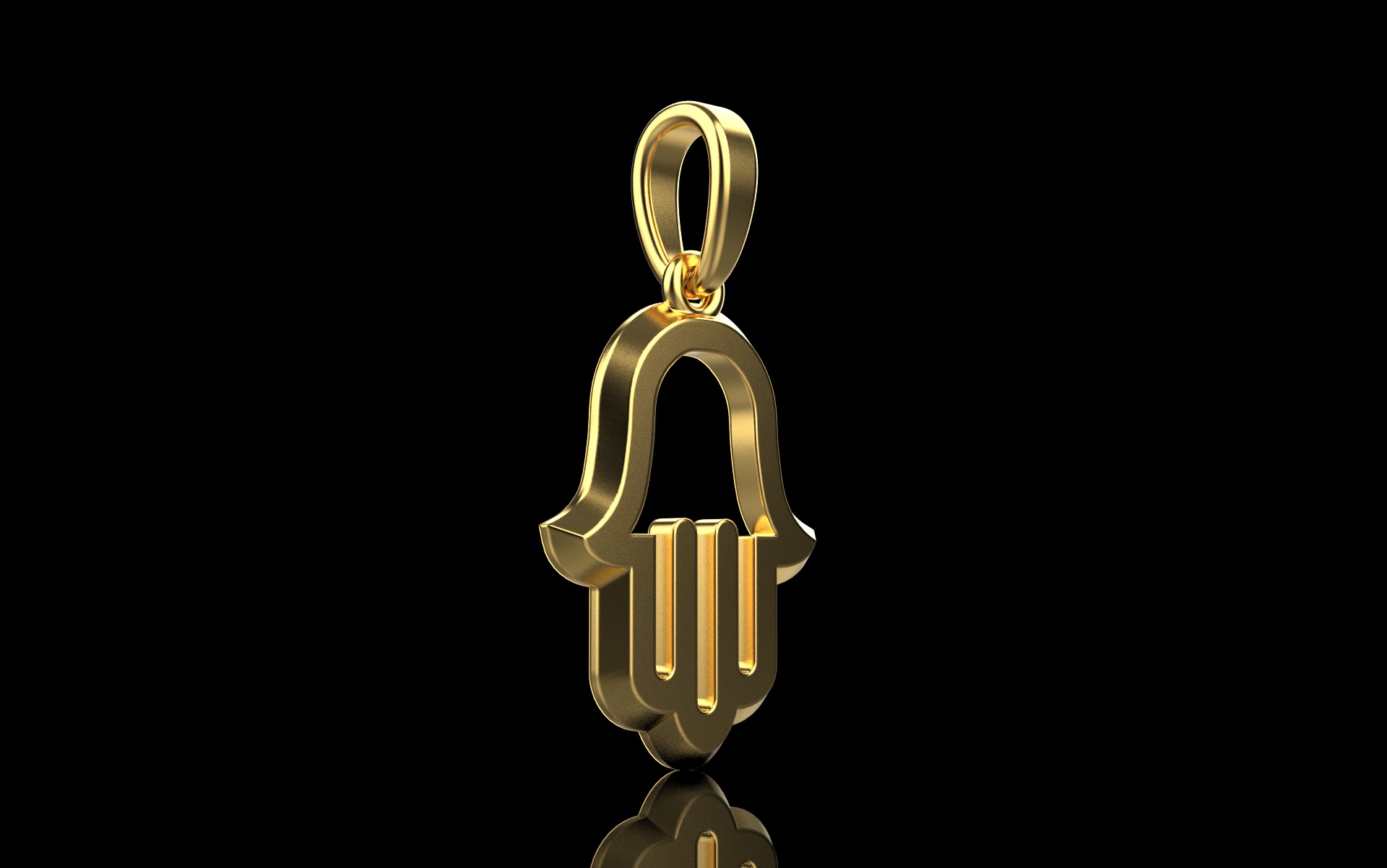 Hamsa pendant model 985 3D print model_19